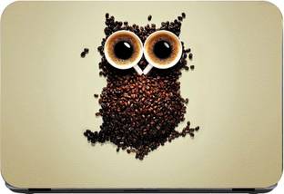 Flipkart SmartBuy Owl Coffee 3m or avery imported vinyl woith lamination Laptop Decal 15.6