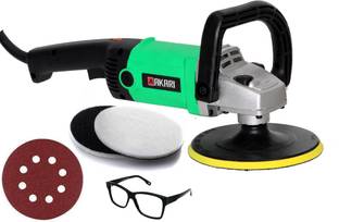 Digital Craft 7" Professional High Performance Variable Speed Polisher with 2 Buffing Polishing Pad Car Vehicle Polisher