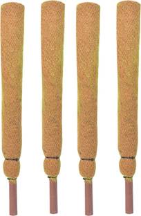Coirgarden Coco Pole - Coir Stick 2 Feet (61 cm) - 4 - Moss Stick for Money Plant, Housing Plants, Indoor Plants - Pieces Garden Mulch