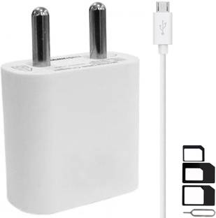 GoSale Wall Charger Accessory Combo for Lenovo K8 Plus, Lenovo K8 Note, Lenovo P2, Lenovo K6 Power, Lenovo K6 Note, Lenovo K5 Note, Lenovo Phab 2 Charger With 1 Meter Micro USB Charging Data Cable And SIM Adapter
