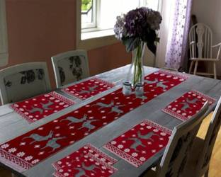 Galaxy Home Decor Red Organic Cotton Table Linen Set