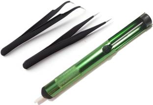 Mass Pro Aluminium Body Desoldering Pump + 2 Pcs Tweezers For Any Electronic Work Probe and Tester Electronic Hobby Kit