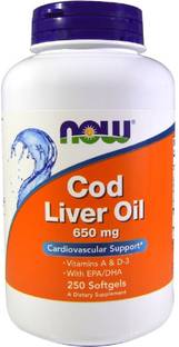 Now Foods Now Foods, Cod Liver Oil, 650 mg, 250 Softgels