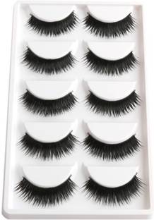 AGE CARE Smoky Soft Natural Black Thick Long False Eyelashes Extension Eye Makeup set- 5 Pairs
