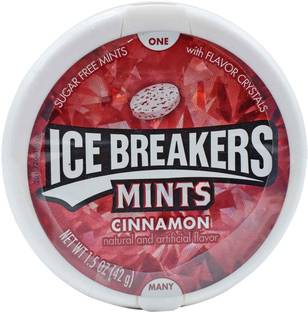 Icebreakers Sugar Free Mints, Cinnamon - 42g (1.5oz) Mouth Freshener
