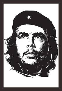 Mad Masters Mad Masters Ernesto Che Guevara portrait in sketch style isolated on white background. 1 Piece wooden framed painting |Wall Art | Home Décor | Painting Art | Unique Design | Attractive Frames Digital Reprint 12 inch x 18 inch Painting