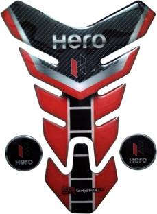 S.R Grafix Hero universal Red Bike Tank Pad