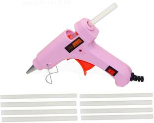 FADMAN NEW PINK MINI HOT GLUE GUN 20 WATT ON OFF SWITCH AND INDICATOR WITH ONLY 8 STICKS Standard Temperature Corded Glue Gun