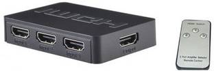 AlexVyan New HDMI 4K, Intelligent 3 Port HDMI Switch Box with IR Remote Control,, HDMI Switch Hub, Support Full HD 4K 2K 1080P 3D Media Streaming Device