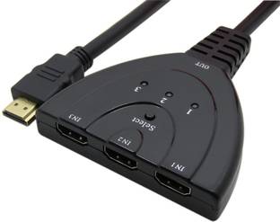 AlexVyan  TV-out Cable Special Original New 3 Port High Speed HDMI Switch HUB with 50 CM pigtail cable: Supports 1080p 3D up to 2,5Gbps 3 Port HDMI Switcher, 3 Input 1 Output HDMI Switcher Supports 4K, Full HD1080p, 3D,For HDTV,PC,Projector,PS3,Xbox,STB,Blu-ray DVD Players,4k TV