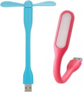 M MOD CON Portable and Flexible USB 2-blade USB Fan, Led Light