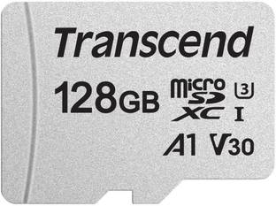 Transcend TS128GUSD300S 300S 128 GB MicroSDHC Class 10 95 MB/s  Memory Card Compatible with Camera, Mobile, Tablet