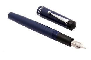 Ledos Glare Collection - Diplomate Acrylic Blue FLEX NIB 3in1 Ink Fill System Fountain Pen