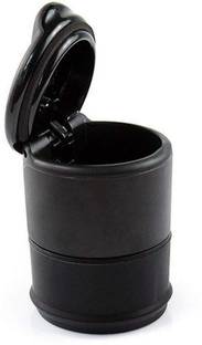 RHONNIUM ® LED Cigarette Ashtray Holder Car Auto Portable Smokeless Cup Holder - Café Noir Black Plastic, PTFE (Non-stick), Aluminium Ashtray