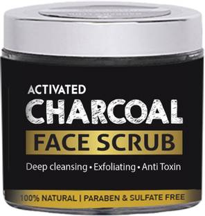 BARBER'S CLUB Activated Charcoal Face Scrub (100% Natural & Organic - Parabens and Sulphates FREE) Scrub