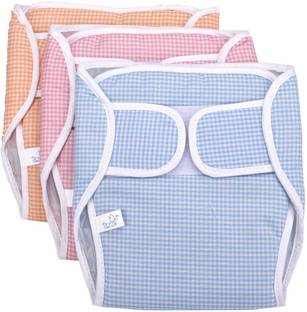 GoodStart Cotton Reusable Self Sticking Strap Baby Diapers