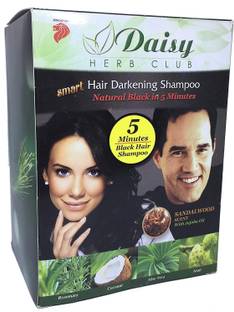 Daisy Herb Club Smart Hair darkening Shampoo (10 packs) , Black