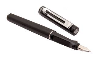 Ledos Original Hero 1515 Safari Al-Star Gloss Black Fine Nib Converter Fountain Pen