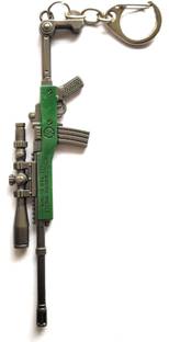 Hats Off Sturdy Look Sniper Design Green grey colour key chain also use as Home or Car Hanging Key Chain