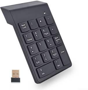 LipiWorld Mini Numeric Keypad 2.4GHz Wireless 18 Keys Pad for PC Laptop Wireless Standard Multi-device Keyboard Compatible with Desktop, Laptop, Mac Easy to Use,Plug and Play,Quick, Comfy Durable body