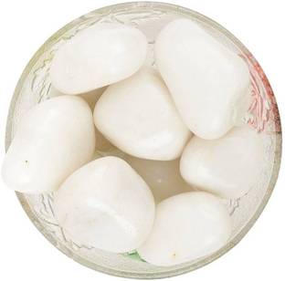 EXCEL White Jade Tumbled Stone Crystal Healing Crystals - 100 grams (Pack of 5-7) Regular Asymmetrical Crystal Pebbles