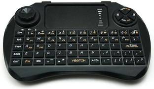 microware X3 All-in-One 2.4GHz Mini QWERTY Keyboard Remote Controller Air Mouse With Touchpad for Home Office TV BOX MINI PC Wireless Handheld Laptop Keyboard Compatible with Desktop, Laptop, Mac