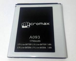 Micromax Mobile Battery For MICROMAX Micromax A093 Canvas Fire 1750 mAh
