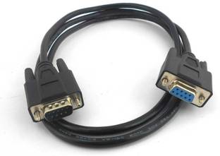 ANDTRONICS Ethernet Cable 5 m 9 Pin Serial Male to Female Extension Cable Lead DB9 RS232 Serial - 5M 15FT - Black Color