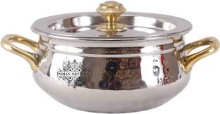 IndianArtVilla Steel Hammer Handi Handi 1.05 L