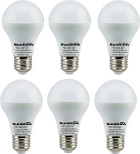 Sun Glow Solar 12 Volt, 7 W Basic Round E27 LED Bulb