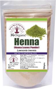3G Organic Henna Powder Organic Herbal 200 Gms