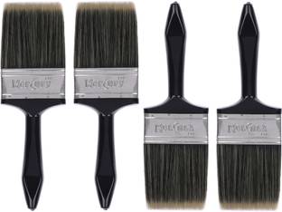 Mercury Wall Paint Brush 4 inch Multicolour Set of 4 Synthetic Round Paint Brush
