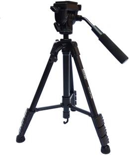 Simpex Tripod VCT-691RM, Long Lightweight Professional Aluminium 57 inches Tripod kit with Eloies Mini Tripod for DSLR Camera's & Mobile Phones and Microphone for Quality Sound Recording. Tripod Kit