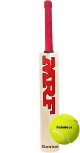 MRF Poplar Willow Cricket Bat With Tennis Ball Cricket Kit