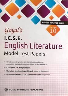 Goyal ICSE English Literature Model Test paper Class 10