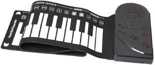 Skylofts Silicon Piano Roll Up Piano, Completely Portable, 49 Standard Keys With Louder Speaker,Professional Silicon Rubber,Battery OR USB Powered Foldable Keyboard with HeadPhone Connectivity Analog Portable Keyboard