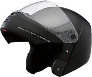 STUDDS Ninja Elite with Murcury Visor Motorsports Helmet (Black with Carbon Center Strip) Motorbike Helmet