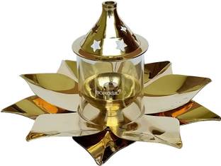 BOROSIL BOROSIL KAMAL DIYA Brass Table Diya