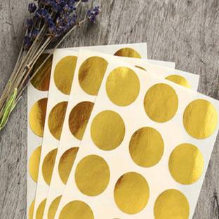 AccuPrints 3.81 cm Gold sticker for envelopes|party invitation|Get to gather invitation Glow in the Dark Sticker