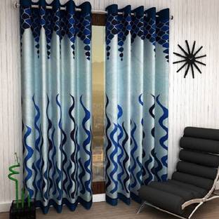 Phyto Home 274 cm (9 ft) Long Door Polyester Semi Transparent Curtain (Pack Of 2)
