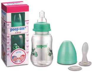 POOP-CEE Colours Multi Colour Printed Dumble Shape Baby Feeding Bottle - 140 ml