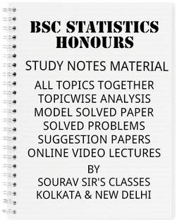 Study Material Notes On Bsc Statistics Honours With 2800+solved Exercises,model Solved Papers