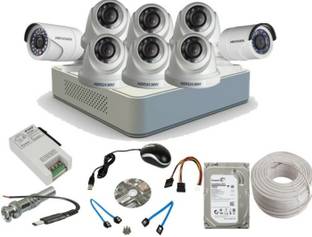 HIKVISION DS-7A08HGHI-F1.N OR DS-7A08HGHI-F1/ECO 8CH DVR 01NO, DS-2CE5ACOT-IRP OR DS-2CE5ACOT-IRP/ECO DOME 06PCS, AND DS-2CE1ACOT-IRP OR DS-2CE1ACOT-IRP/ECO BULLET CAMERA 02 PCS, WITH SATA HDD COMBO KIT Security Camera