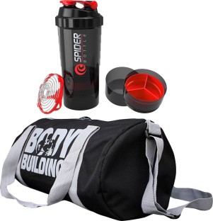 Red Duffel Gym Bag and Shaker-1oG Details about   JMO27Deals Gym Combo Leatherite 57 