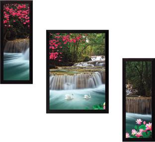 saf Waterfall set of 3 Digital Reprint 13.5 inch x 22 inch Painting
