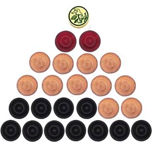 ME Wooden carrom coin with striker and powder for all type size of carrom board Carrom Pawns