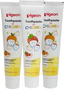 Pigeon Children Toothpaste Strawberry 45 Gms Combo (1 Pc + Orange 45 Gms 2 Pc) Toothpaste