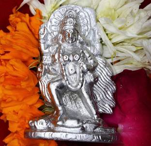 RUDRA DIVINE Rudra Divine Parad Maa Kali Idol 8 x 6 cm/Mercury Maa Kaali Idol 150 Gram for Kali Puja /100% Guaranty of Originality Decorative Showpiece  -  8 cm