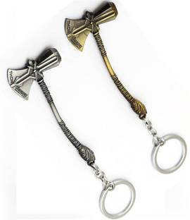 GENCLIQ Thor New Hammer- Marvel Avengers Infinity War Thor Axe-Hammer Stormbreaker Metal Keychain & Keyring Key Chain (pack of 2 gold/silver) Key Chain