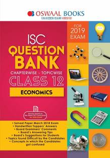 ISC Economics Chapterwise - Topicwise Question Bank (Class 12)  - For 2019 Exam